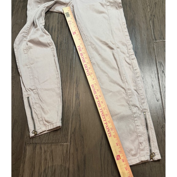 LOGG by H M Womens Beige Cargo Zip Ankle Pants Size 12 EUR 42 - Picture 4 of 10